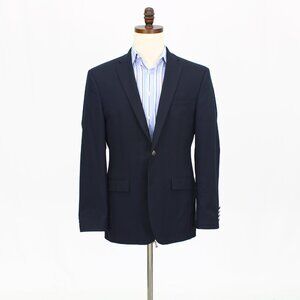 Jos. A. Bank 42R Navy Solid 2-Button Sport Coat Blazer Jacket T695